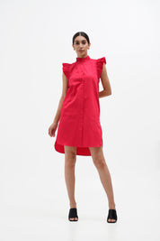 Evelyn Ruffled Sleeve Dress