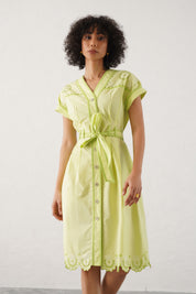 Quinn Dress with Piping