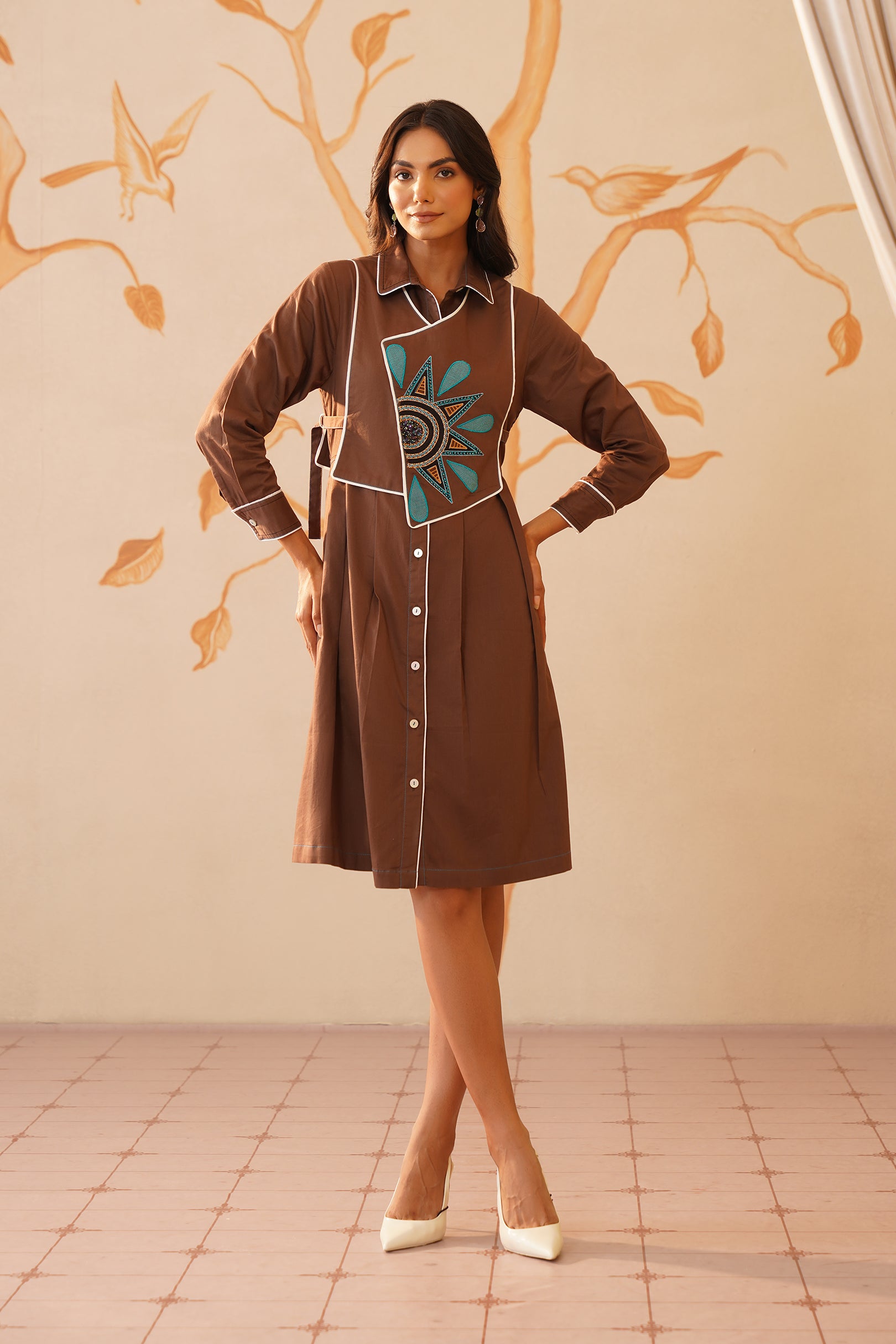 TIE COAT DRESS