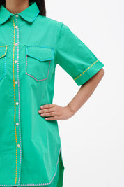 Isabella Cutout Embroidered Shirt