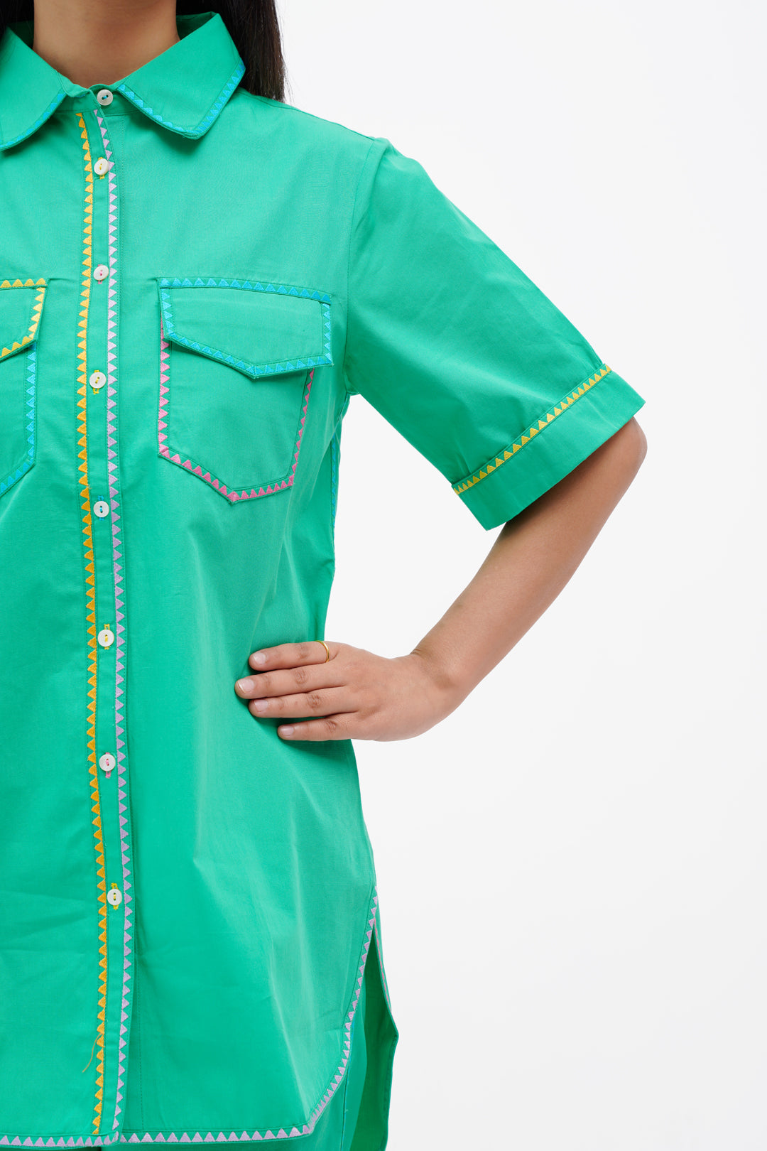 Isabella Cutout Embroidered Shirt