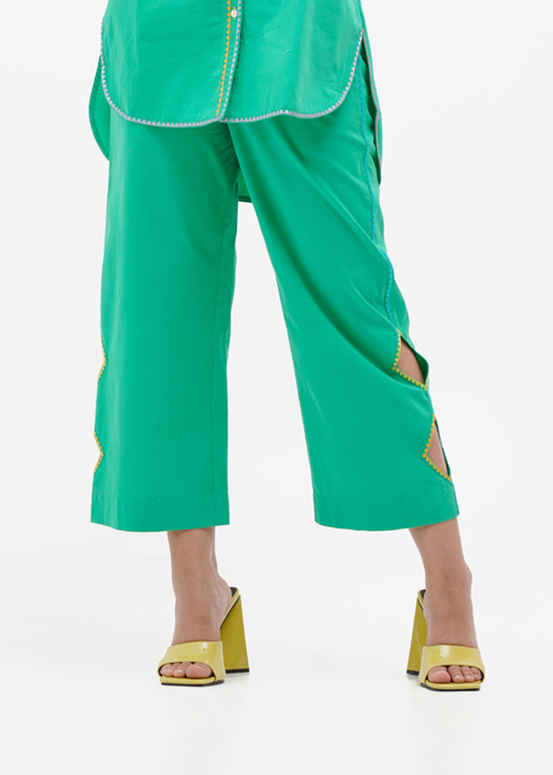 Isabella Cutout Embroidered Pants