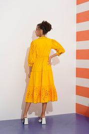 Thalia Sunshine Embroidered Dress